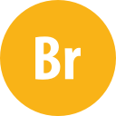 adobe, bridge, round svg vector icon