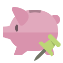 piggy,bank,push,pin icon