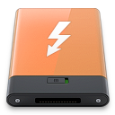 orange, thunderbolt, w icon