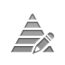 pyramid,pencil icon
