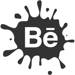 social,media,blot,set,behance icon