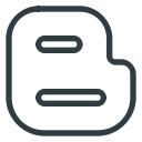 blogger, logo, media, social svg vector icon