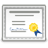 48, application, certificate, gnome icon