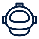 astronaut, astronomy, helmet, science, space svg vector icon