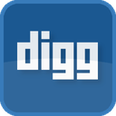 blue, digg, social media, square icon