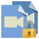 file,type,video,lock,open icon