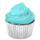 cupcake, cyan icon