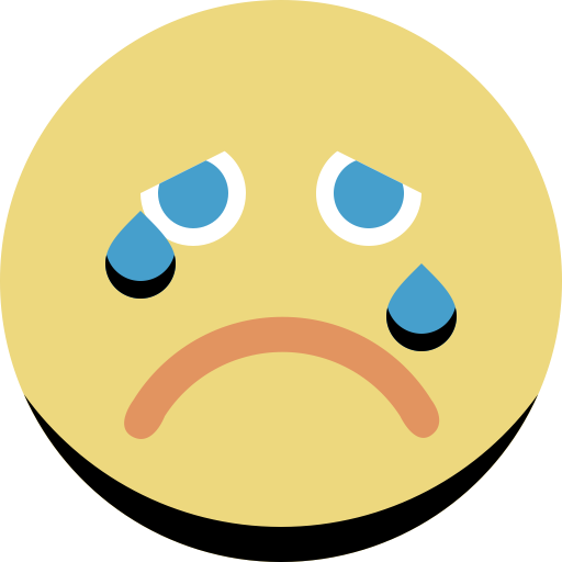 Crying svg vector icon