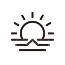 morning, sun, sunny, sunrise, weather svg vector icon