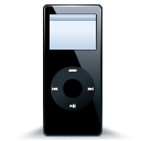 ipod,nano,black,mp3 player icon