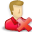 delete, red, user icon