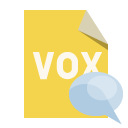 file,format,vox,speech,bubble icon