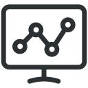 analysis, analytics, graph, lcd , presentation svg vector icon