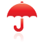 red, umbrella icon