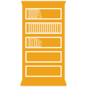 book, bookcase, bookshelf, furniture, library, study svg vector icon