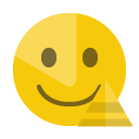 smiley,pyramid icon