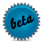 beta, blue, splash icon