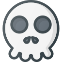 emoji, emote, emot, emot, skull svg vector icon