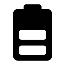 battery, half svg vector icon