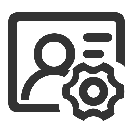 Personnel Account Management svg vector icon