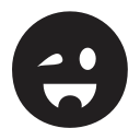 emoji, emotion, smiley, wink svg vector icon
