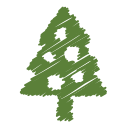 christmas, decoration, holiday, ornaments, scribble, tree, xmas svg vector icon