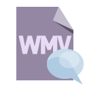file,format,wmv,speech,bubble icon
