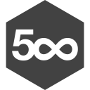 500, hexagon, media, pixel, social svg vector icon