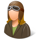 female, pilot icon