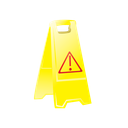 cleaning, janitor, safety sign, sign, slide, slippery when wet icon