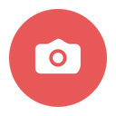 circular, gif, image, jpg, modern, photo, picture, png, red, scenery, snap icon
