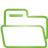 basic, folder, green icon