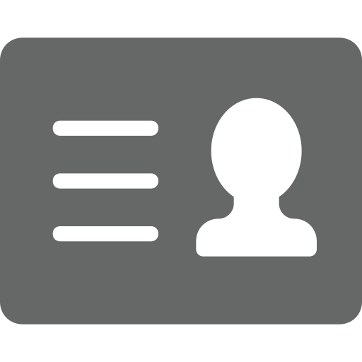 Identity svg vector icon