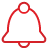 basic, bell, red icon