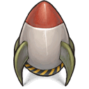 newer,looking,but,older,rocket icon