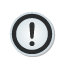 circle, exclamation, frame, sticker icon