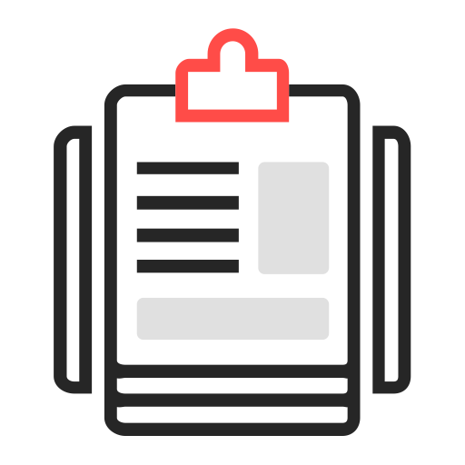 Color Line Drawing Board Documents svg vector icon