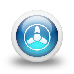 glossy,blue,orb icon