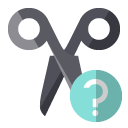 scissors,help icon