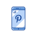 mobile, phone, pinterest, pinterest logo svg vector icon
