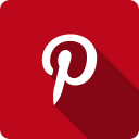 pin, pinterest, red, shadow, square svg vector icon
