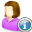 female, info, user icon