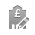 bank,pound,pencil icon