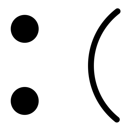 Unhappy svg vector icon