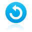 blue, button, ccw, rotate icon