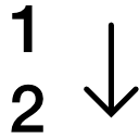 numerical,sorting icon