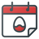 calendar, celebration, easter, holiday svg vector icon