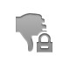 hand,thumbsdown,lock icon