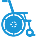 wheelchair,blue icon