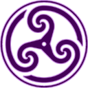 purple,wheeled,triskelion,knot,knotting icon
